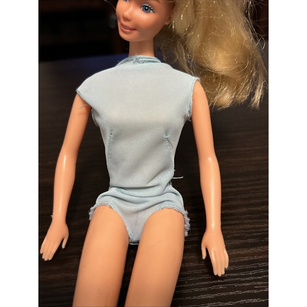VTG Original Barbie Sunset Malibu Aqua Blue Swimsuit Outfit Only TLC Clothes 70s